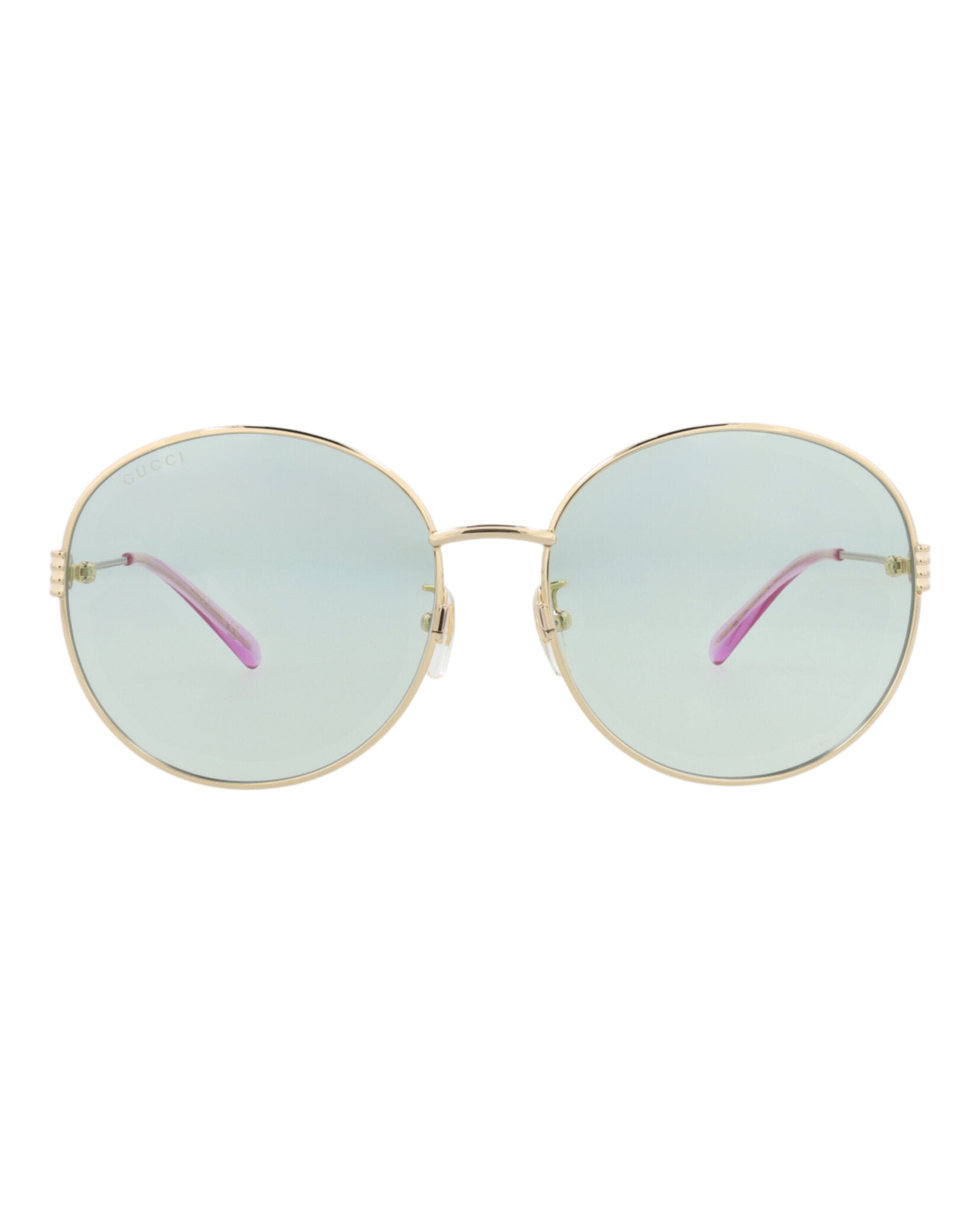 Gucci Womens Round/Oval Gold Gold Green Fashion Designer Eyewear