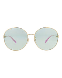 Gucci Womens Round/Oval Gold Gold Green Fashion Designer Eyewear