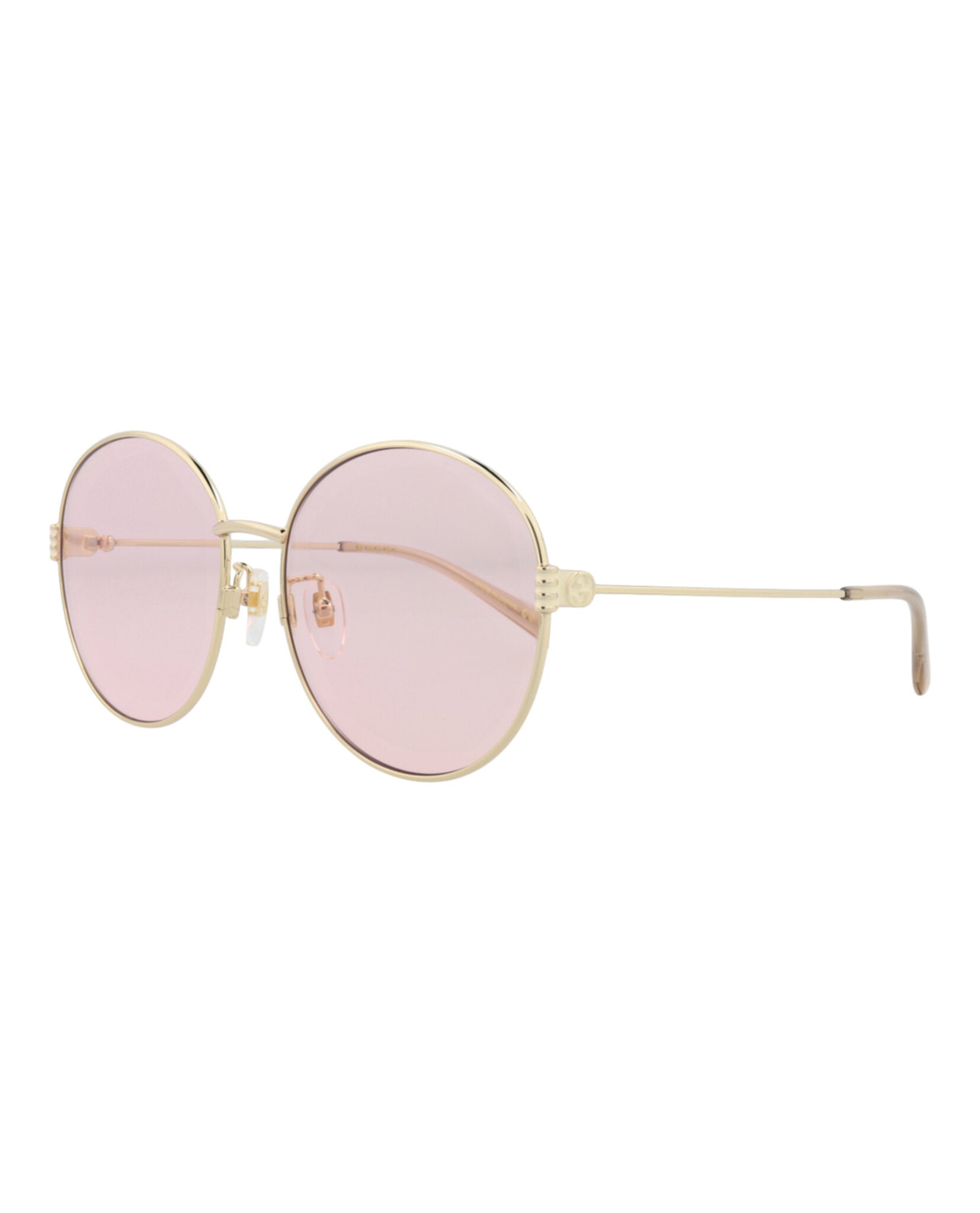 Gucci Womens Round/Oval Gold Gold Pink Fashion Designer Eyewear