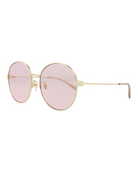 Gucci Womens Round/Oval Gold Gold Pink Fashion Designer Eyewear