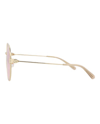 Gucci Womens Round/Oval Gold Gold Pink Fashion Designer Eyewear