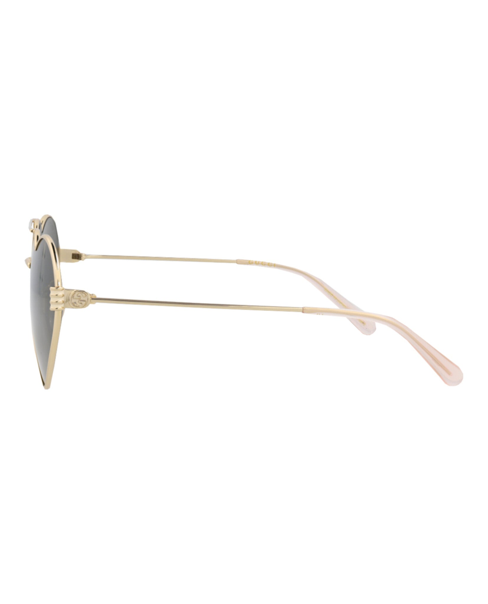 Gucci Gucci Womens Cat Eye Gold Gold Grey Fashion Designer Eyewear