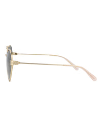 Gucci Gucci Womens Cat Eye Gold Gold Grey Fashion Designer Eyewear