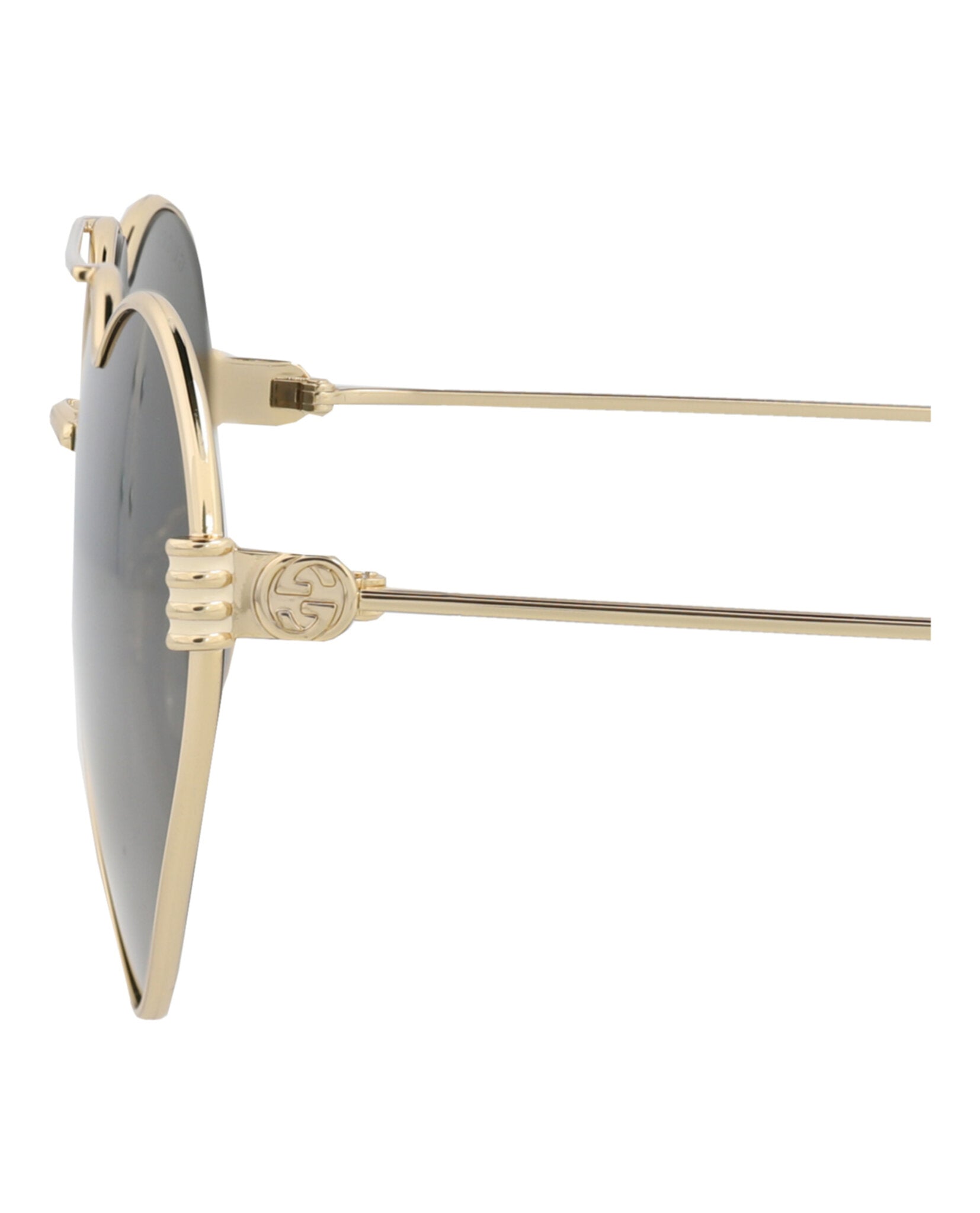 Gucci Gucci Womens Cat Eye Gold Gold Grey Fashion Designer Eyewear