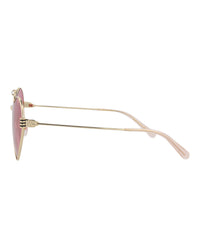 Gucci Womens Cat Eye Gold Gold Red Fashion Designer Eyewear