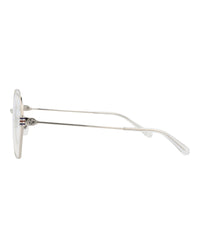 Gucci Womens Square/Rectangle Silver Silver Transparent Fashion Designer Eyewear
