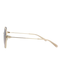 Gucci Gucci Womens Square/Rectangle Gold Gold Brown Fashion Designer Eyewear