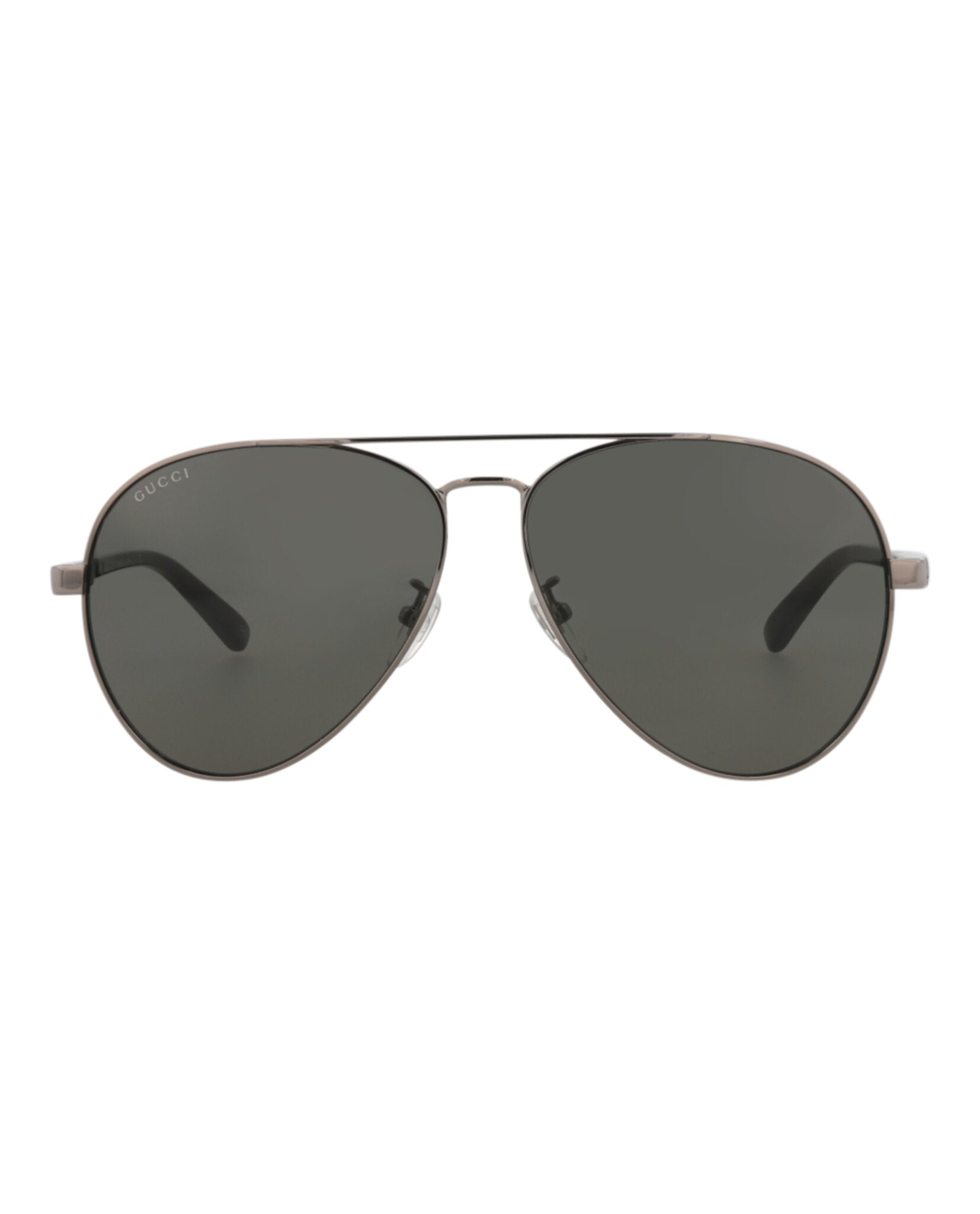 Gucci Mens Aviator Ruthenium Black Grey Fashion Designer Eyewear