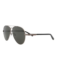 Gucci Mens Aviator Ruthenium Black Grey Fashion Designer Eyewear