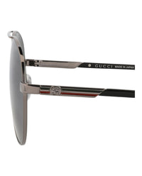 Gucci Mens Aviator Ruthenium Black Grey Fashion Designer Eyewear