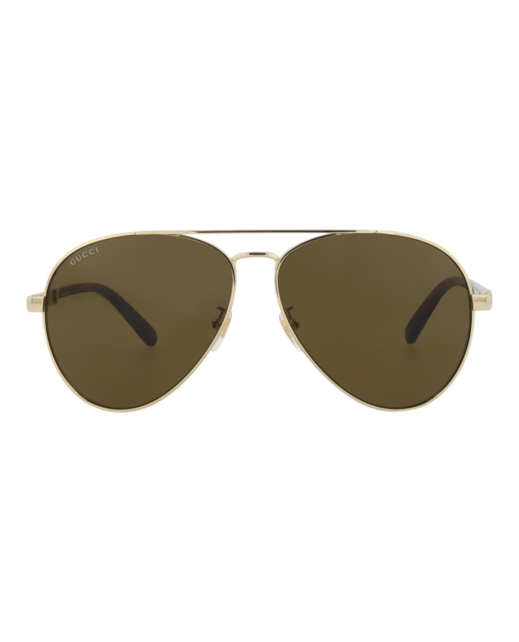 Gucci Gucci Mens Aviator Gold Havana Brown Fashion Designer Eyewear