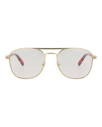 Gucci Gucci Mens Aviator Gold Havana Transparent Fashion Designer Eyewear