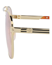 Gucci Gucci Mens Aviator Gold Havana Transparent Fashion Designer Eyewear