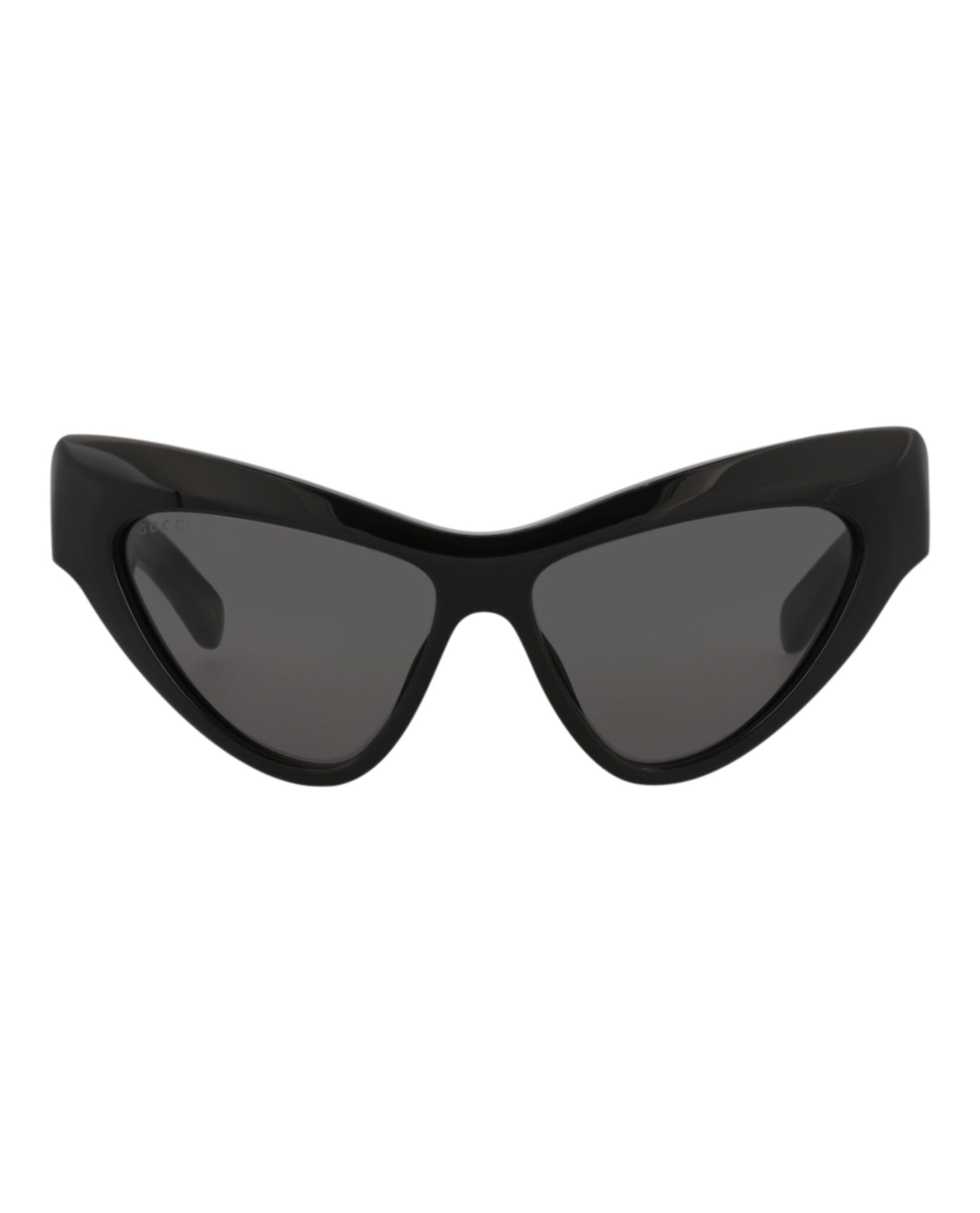 Gucci Womens Cat Eye Black Black Grey Fashion Designer Eyewear