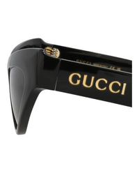 Gucci Womens Cat Eye Black Black Grey Fashion Designer Eyewear