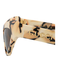 Gucci Womens Cat Eye Ivory Ivory Brown Fashion Designer Eyewear