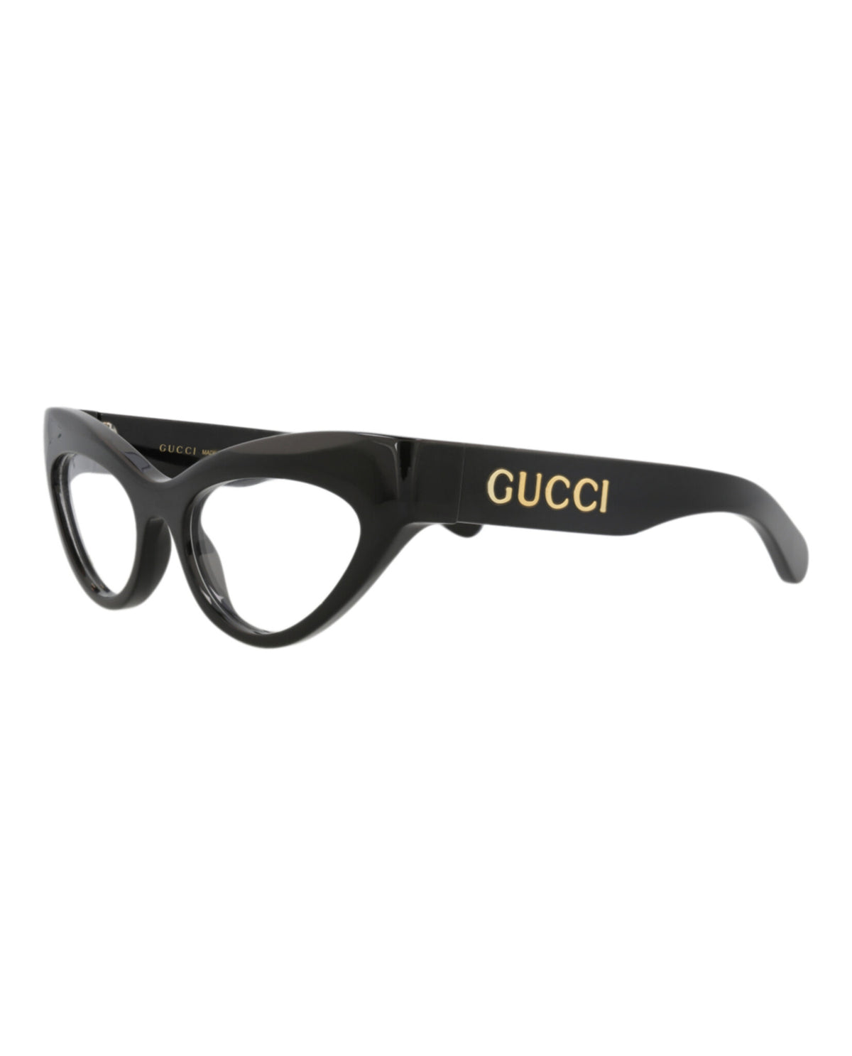 Gucci Womens Cat Eye Black Black Transparent Fashion Designer Eyewear