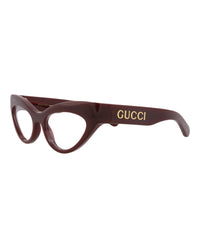 Gucci Gucci Womens Cat Eye Red Red Transparent Fashion Designer Eyewear