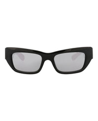 Gucci Mens Cat Eye Black Black Silver Fashion Designer Eyewear
