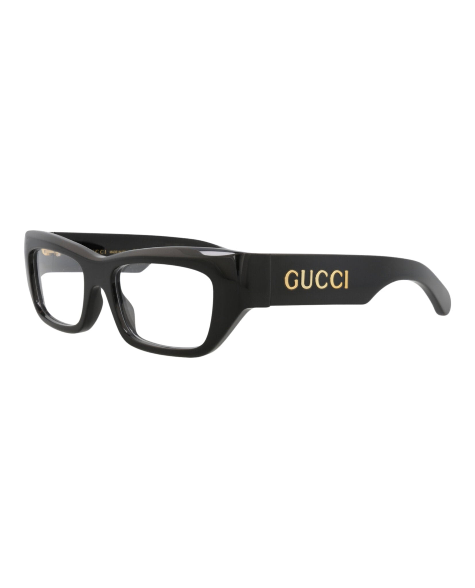 Gucci Gucci Mens Square/Rectangle Black Black Transparent Fashion Designer Eyewear