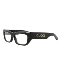 Gucci Gucci Mens Square/Rectangle Black Black Transparent Fashion Designer Eyewear