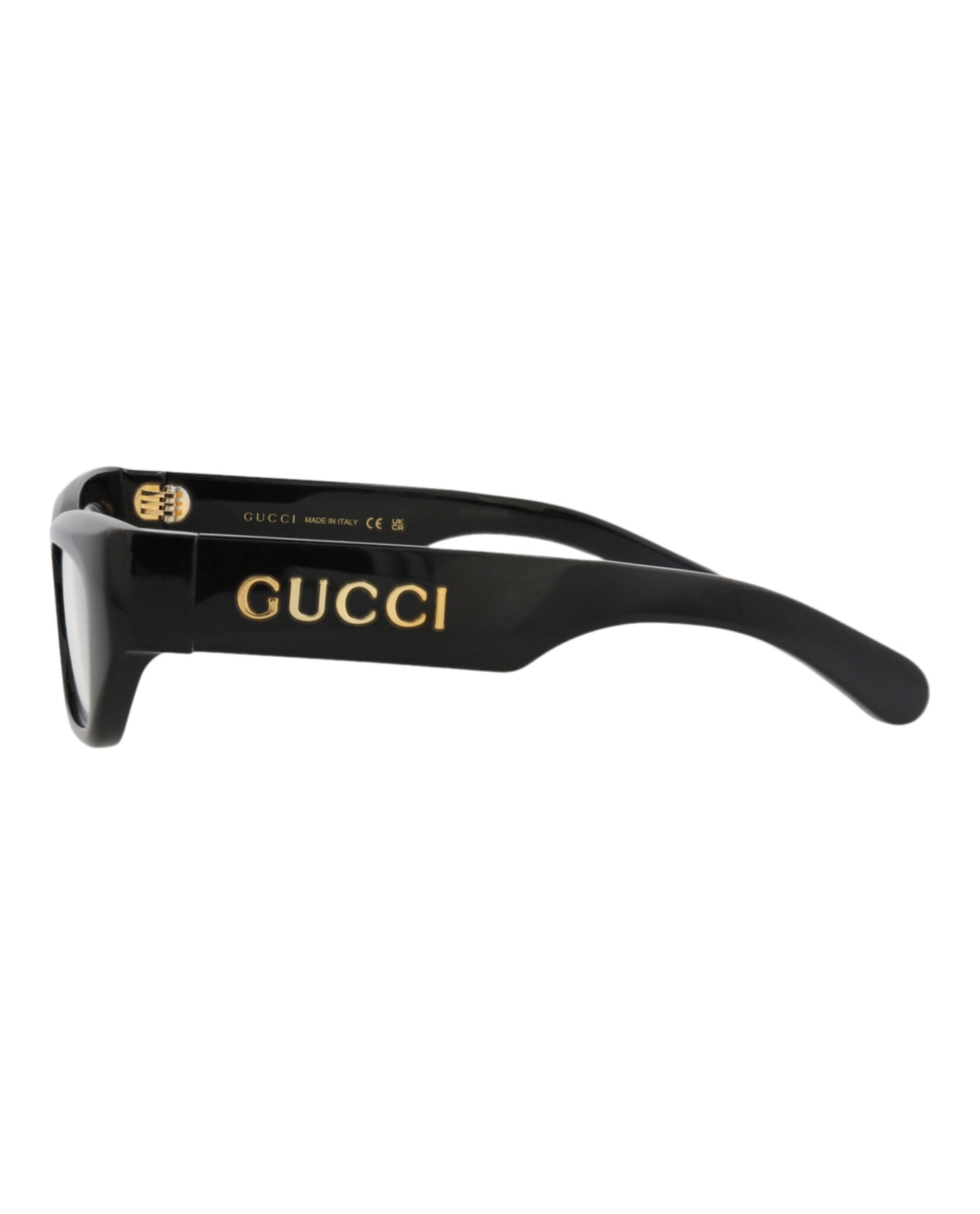 Gucci Gucci Mens Square/Rectangle Black Black Transparent Fashion Designer Eyewear