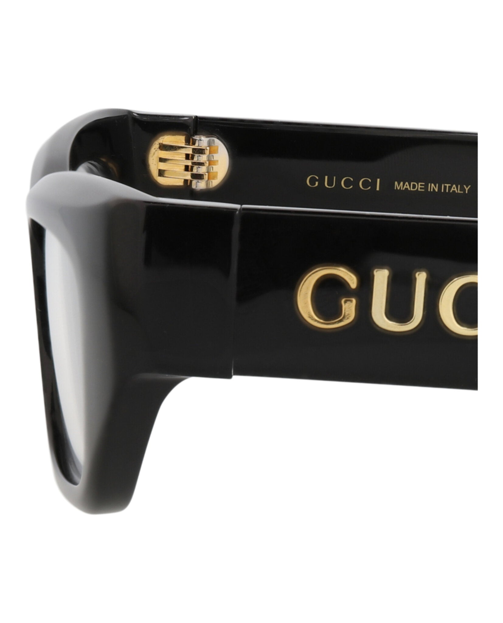 Gucci Gucci Mens Square/Rectangle Black Black Transparent Fashion Designer Eyewear