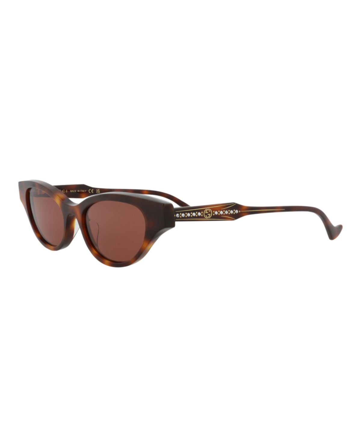 Gucci Womens Cat Eye Havana Havana Brown Fashion Designer Eyewear