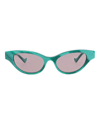 Gucci Womens Cat Eye Green Green Violet Fashion Designer Eyewear