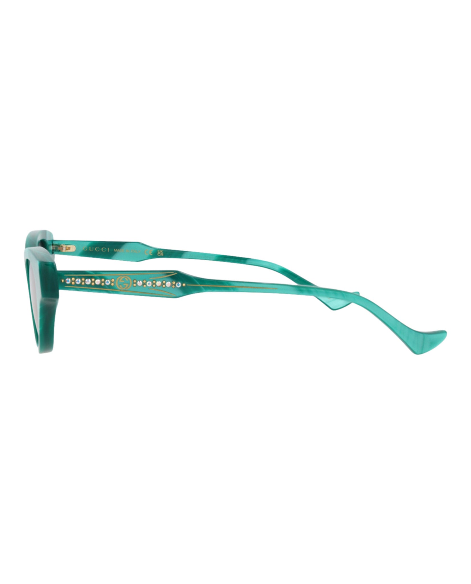 Gucci Womens Cat Eye Green Green Violet Fashion Designer Eyewear