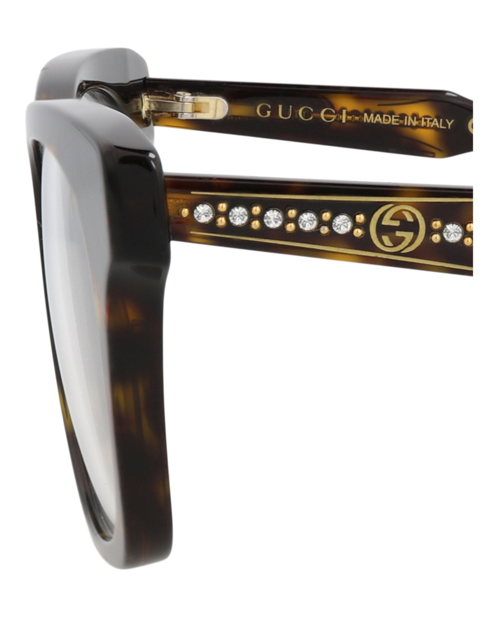 Gucci Gucci Womens Cat Eye Havana Havana Transparent Fashion Designer Eyewear