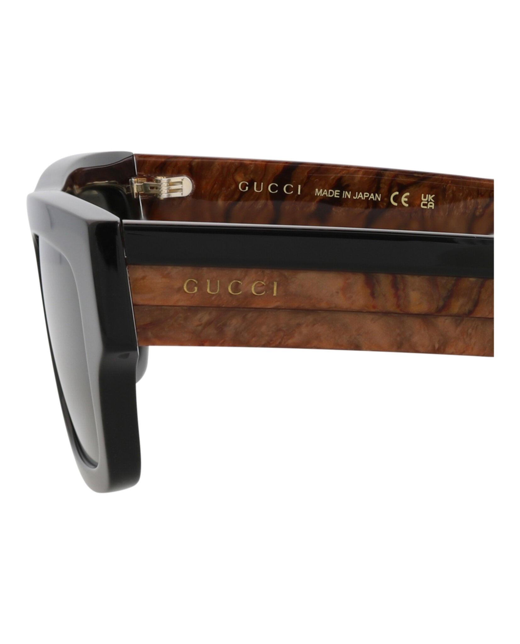 Gucci Mens Square/Rectangle Black Black Grey Fashion Designer Eyewear