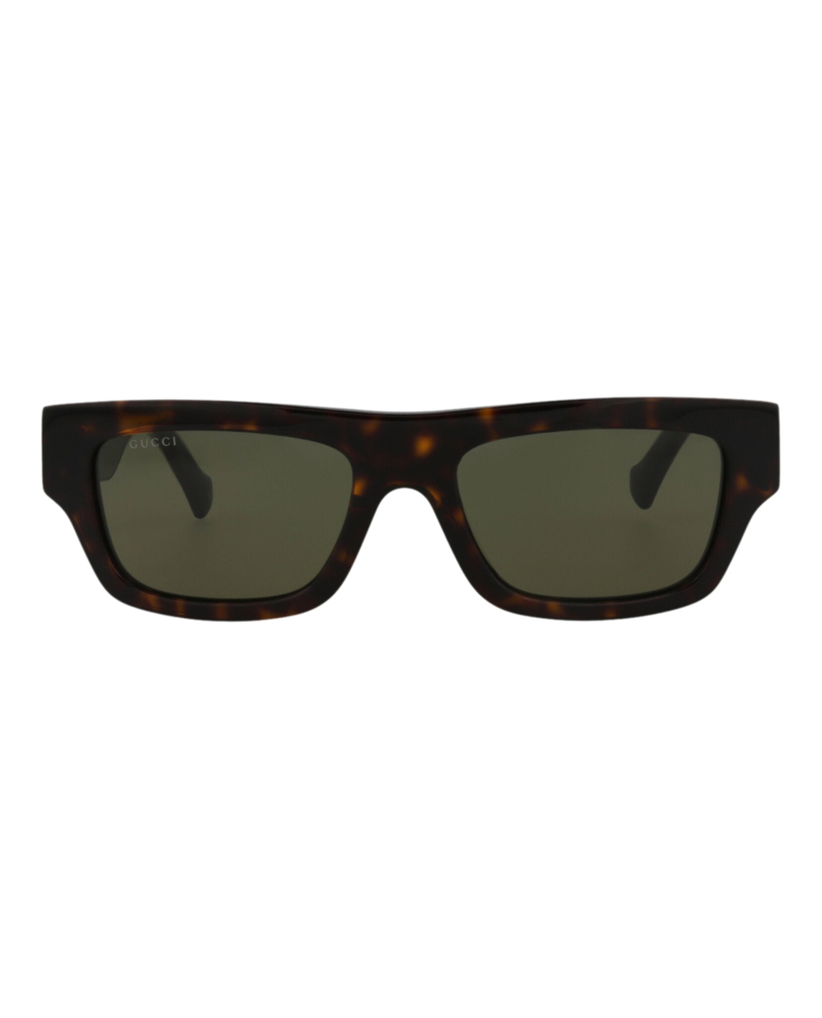 Gucci Mens Square/Rectangle Havana Havana Green Fashion Designer Eyewear