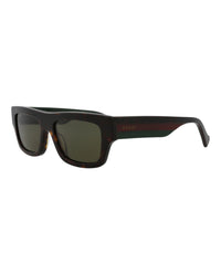 Gucci Mens Square/Rectangle Havana Havana Green Fashion Designer Eyewear