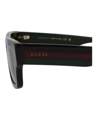 Gucci Mens Square/Rectangle Havana Havana Green Fashion Designer Eyewear