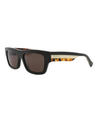 Gucci Mens Square/Rectangle Black Black Brown Fashion Designer Eyewear