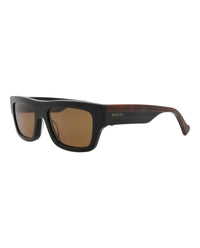 Gucci Mens Square/Rectangle Black Havana Brown Fashion Designer Eyewear