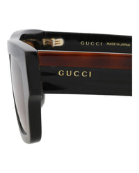 Gucci Mens Square/Rectangle Black Havana Brown Fashion Designer Eyewear