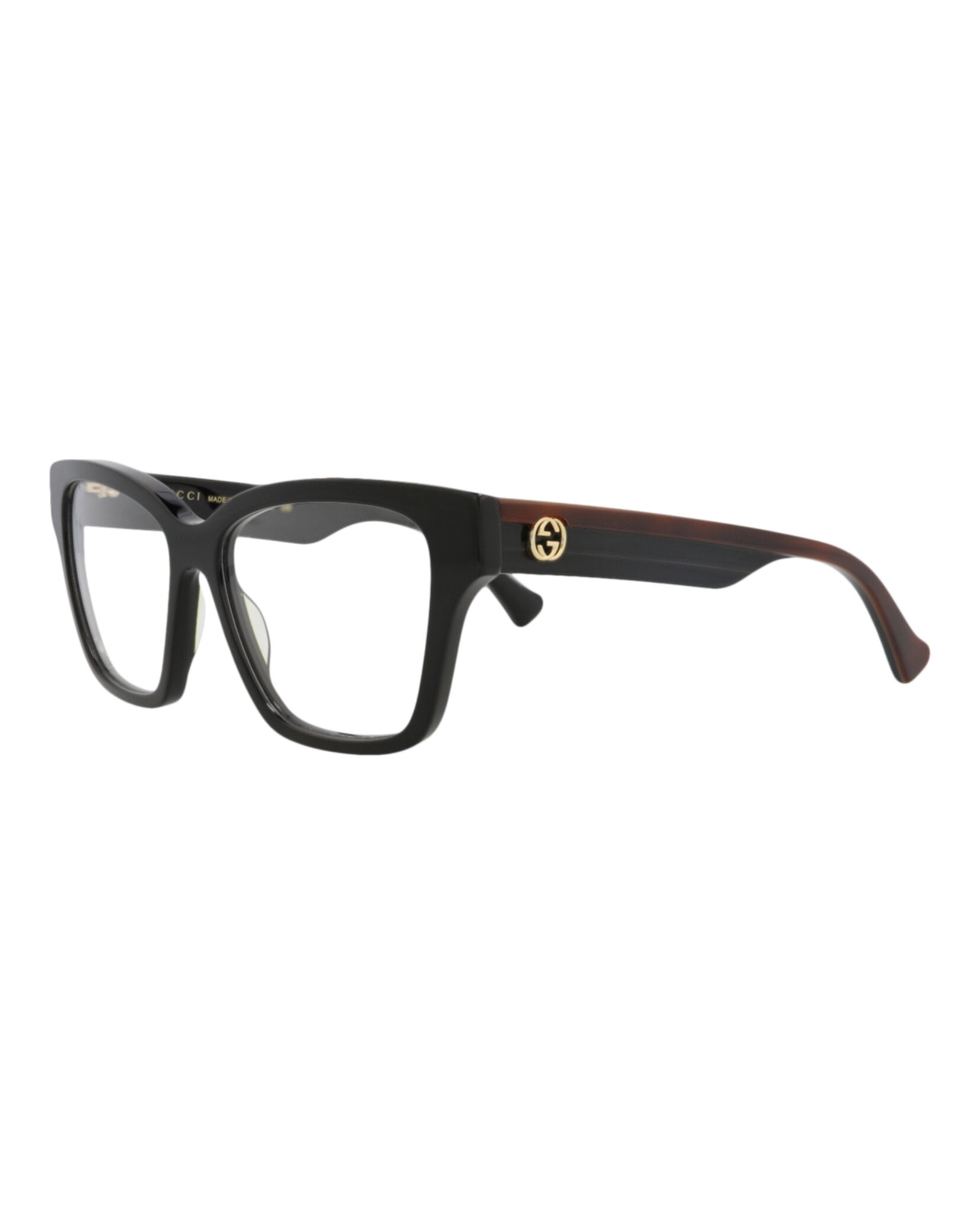 Gucci Gucci Womens Square/Rectangle Black Havana Transparent Fashion Designer Eyewear