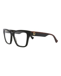 Gucci Gucci Womens Square/Rectangle Black Havana Transparent Fashion Designer Eyewear