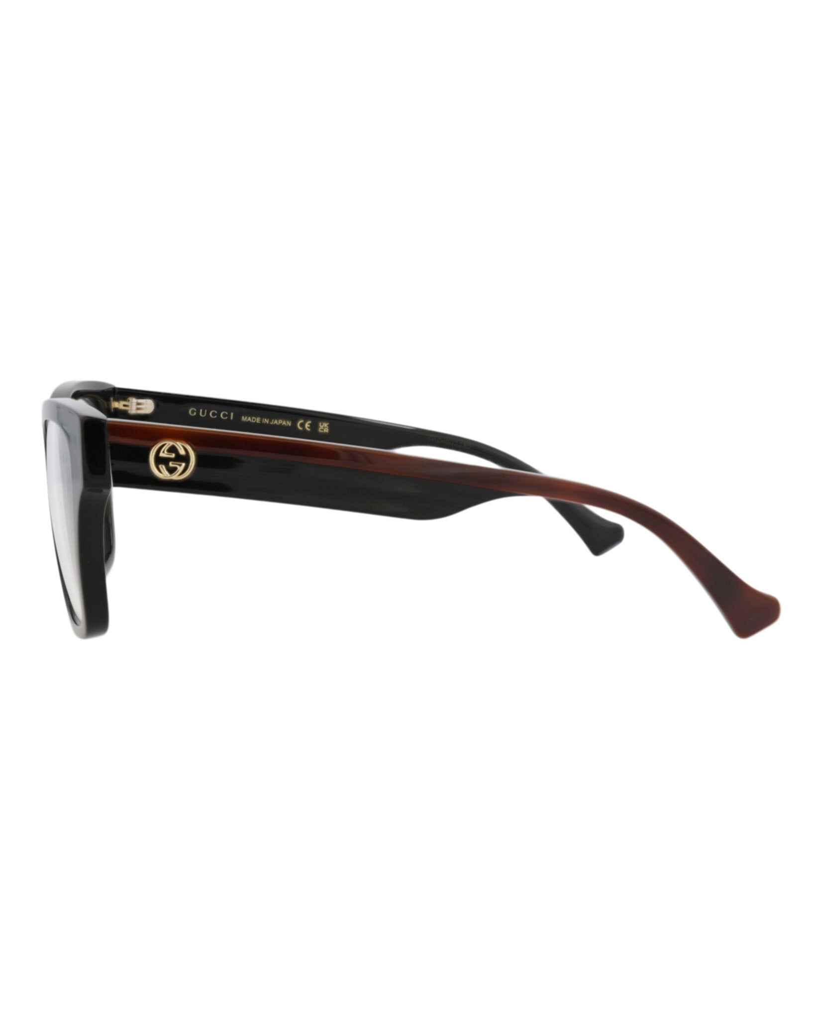 Gucci Gucci Womens Square/Rectangle Black Havana Transparent Fashion Designer Eyewear