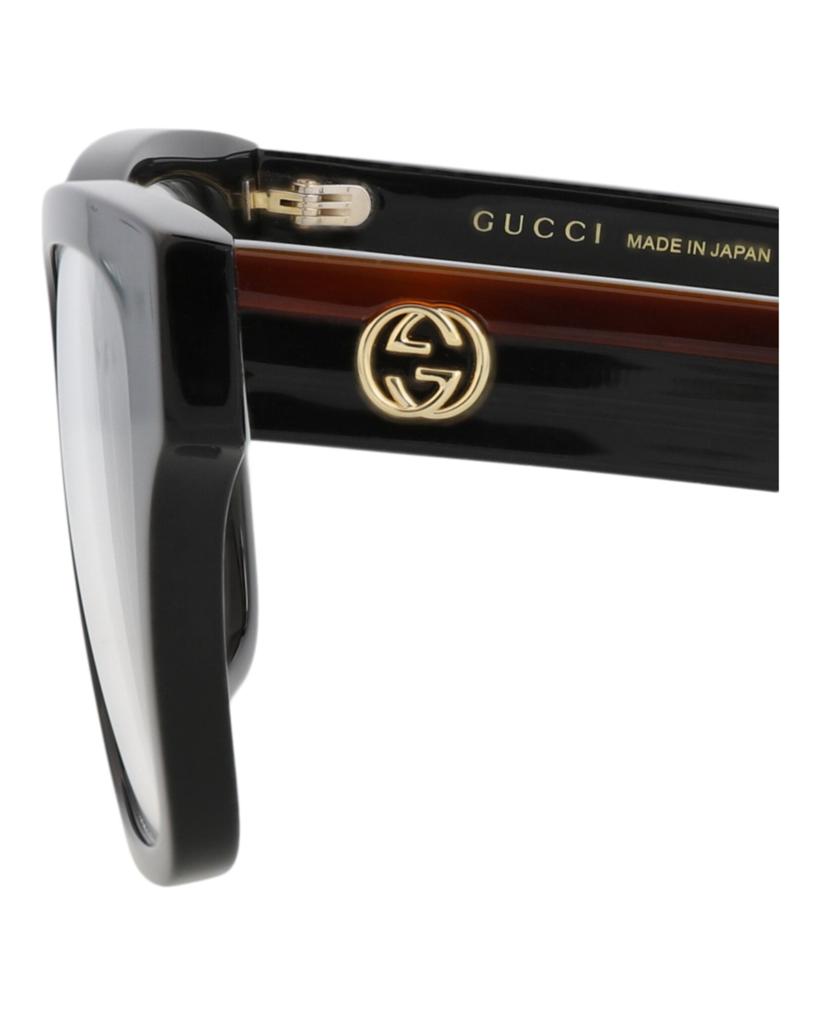 Gucci Gucci Womens Square/Rectangle Black Havana Transparent Fashion Designer Eyewear