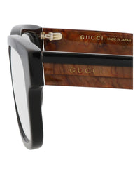 Gucci Mens Square/Rectangle Black Black Transparent Fashion Designer Eyewear