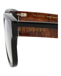 Gucci Gucci Mens Square/Rectangle Black Black Transparent Fashion Designer Eyewear