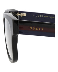 Gucci Mens Square/Rectangle Black Black Transparent Fashion Designer Eyewear
