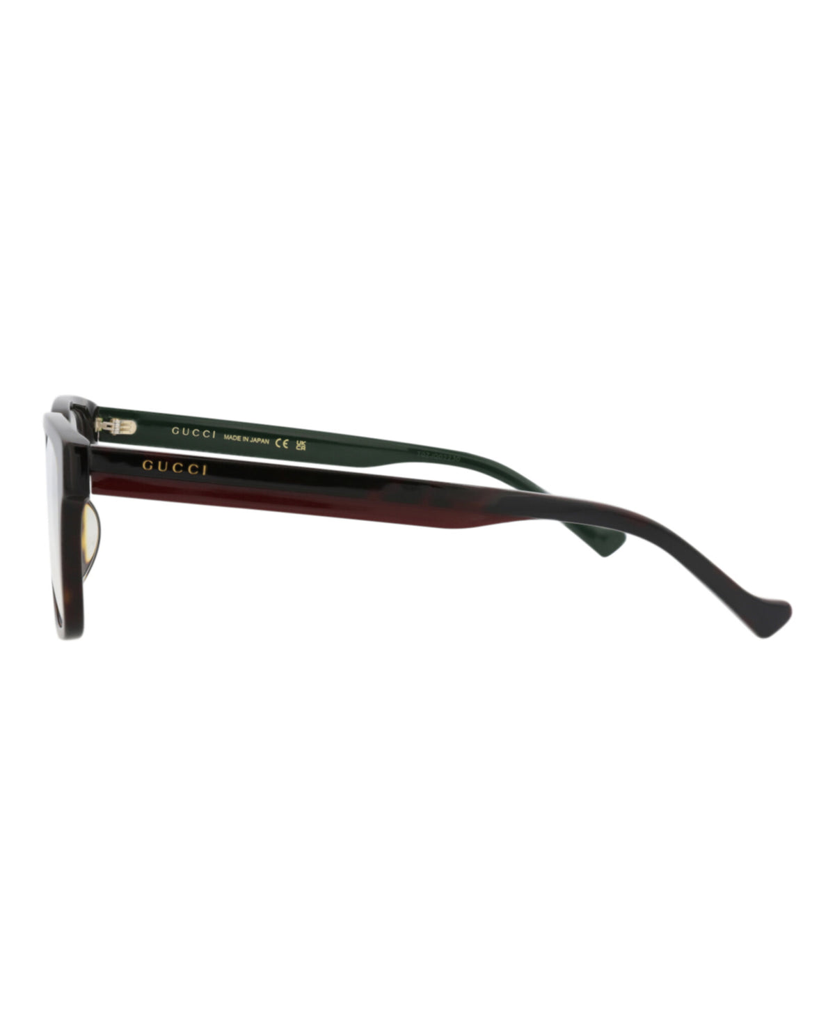 Gucci Mens Square/Rectangle Havana Havana Transparent Fashion Designer Eyewear