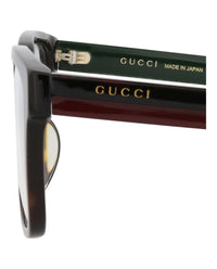 Gucci Mens Square/Rectangle Havana Havana Transparent Fashion Designer Eyewear