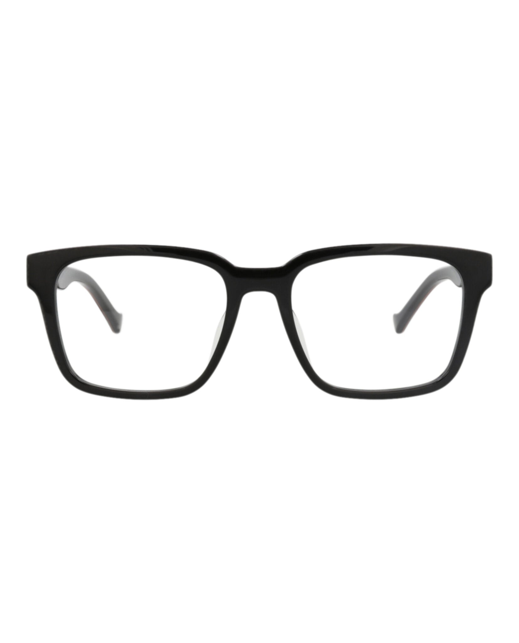 Gucci Gucci Mens Square/Rectangle Black Havana Transparent Fashion Designer Eyewear