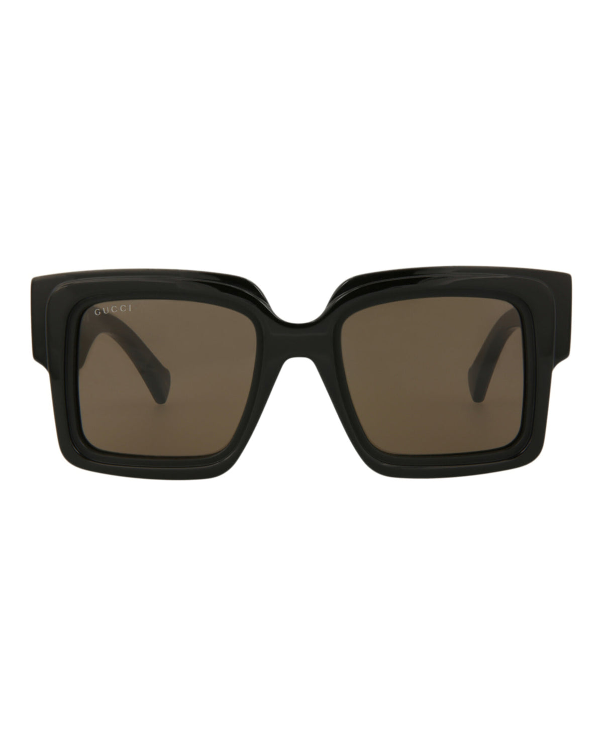 Gucci Gucci Womens Square/Rectangle Black Black Brown Fashion Designer Eyewear
