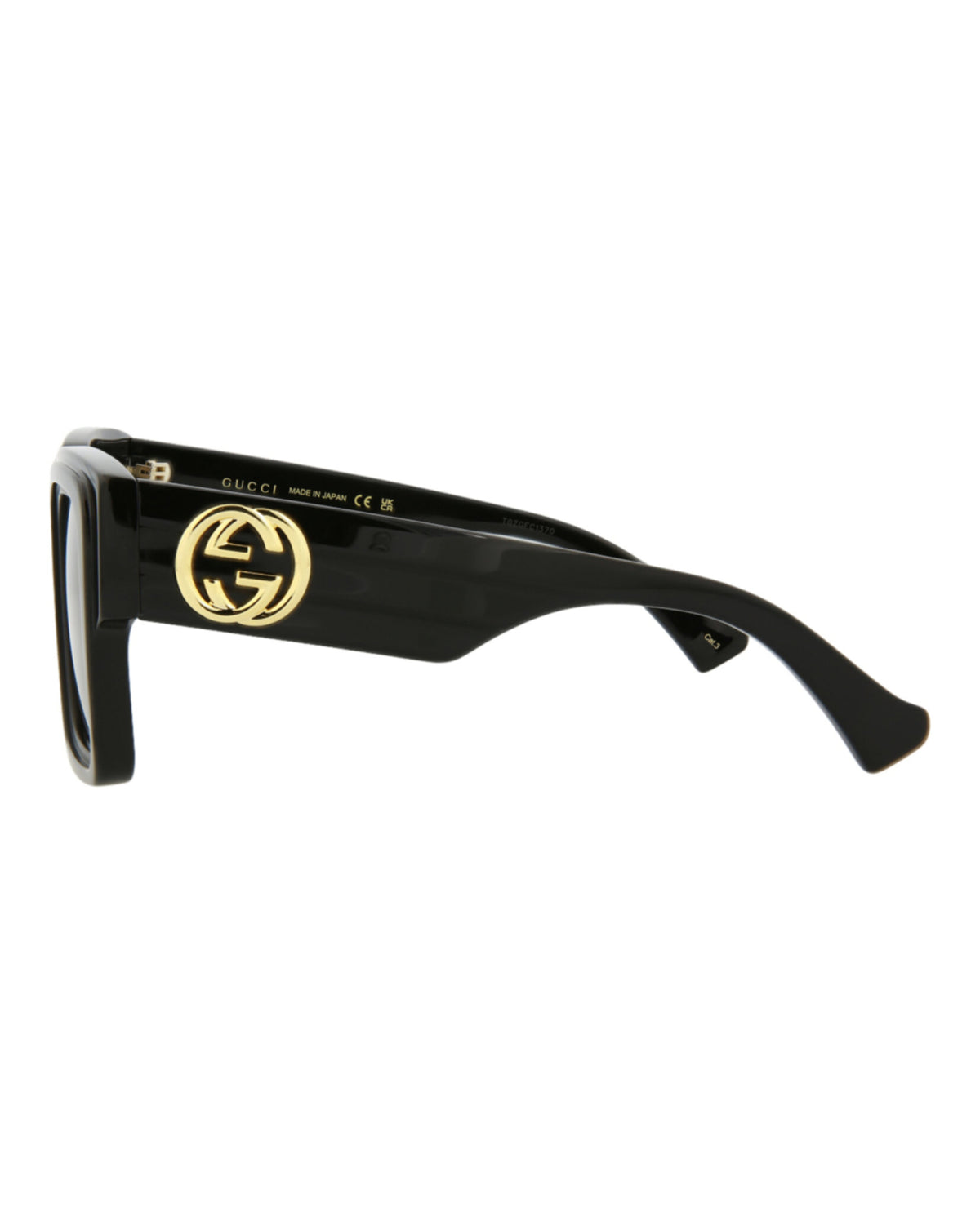 Gucci Gucci Womens Square/Rectangle Black Black Brown Fashion Designer Eyewear